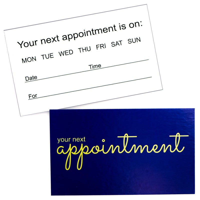 RXBC2011 Appointment Reminder Cards Pack of 100 Navy Blue - Image 4